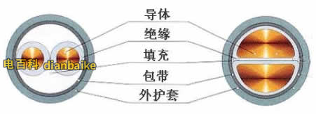 YJV二芯結構圖